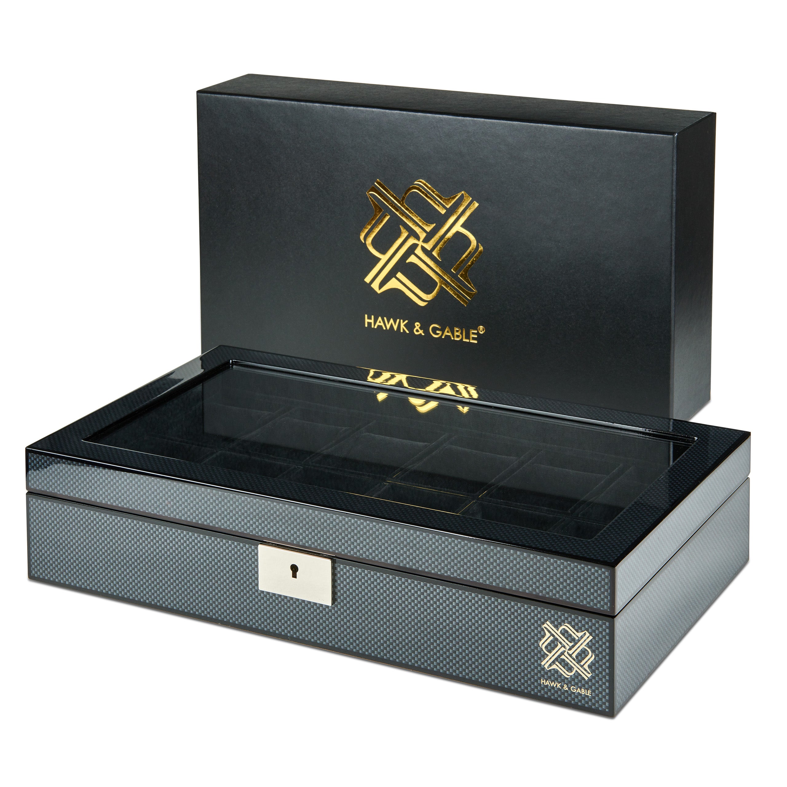 PRINCE SALES LV 12 Watch Storage Box Wood Glass Special